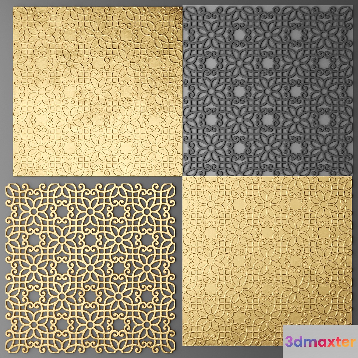 Decor for wall. Panel. 3D 3D Max