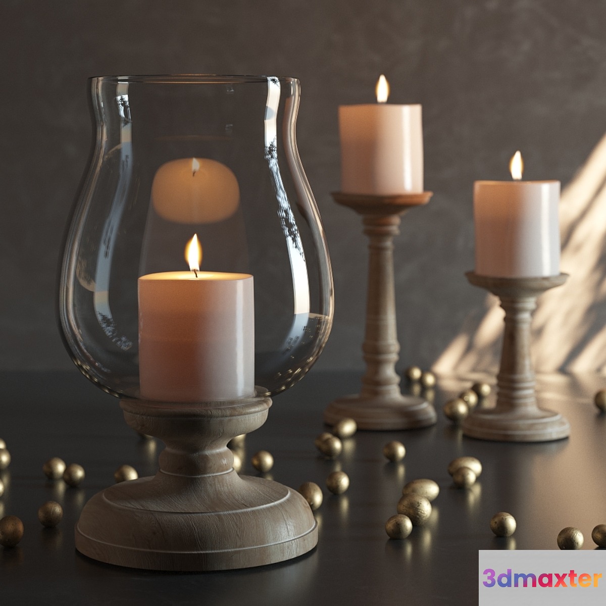 Ashton Wood Candlesticks