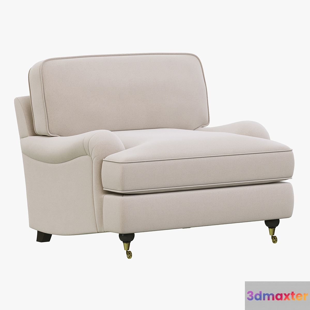 Restoration Hardware English Roll Arm Upholstered Chair 3D Max