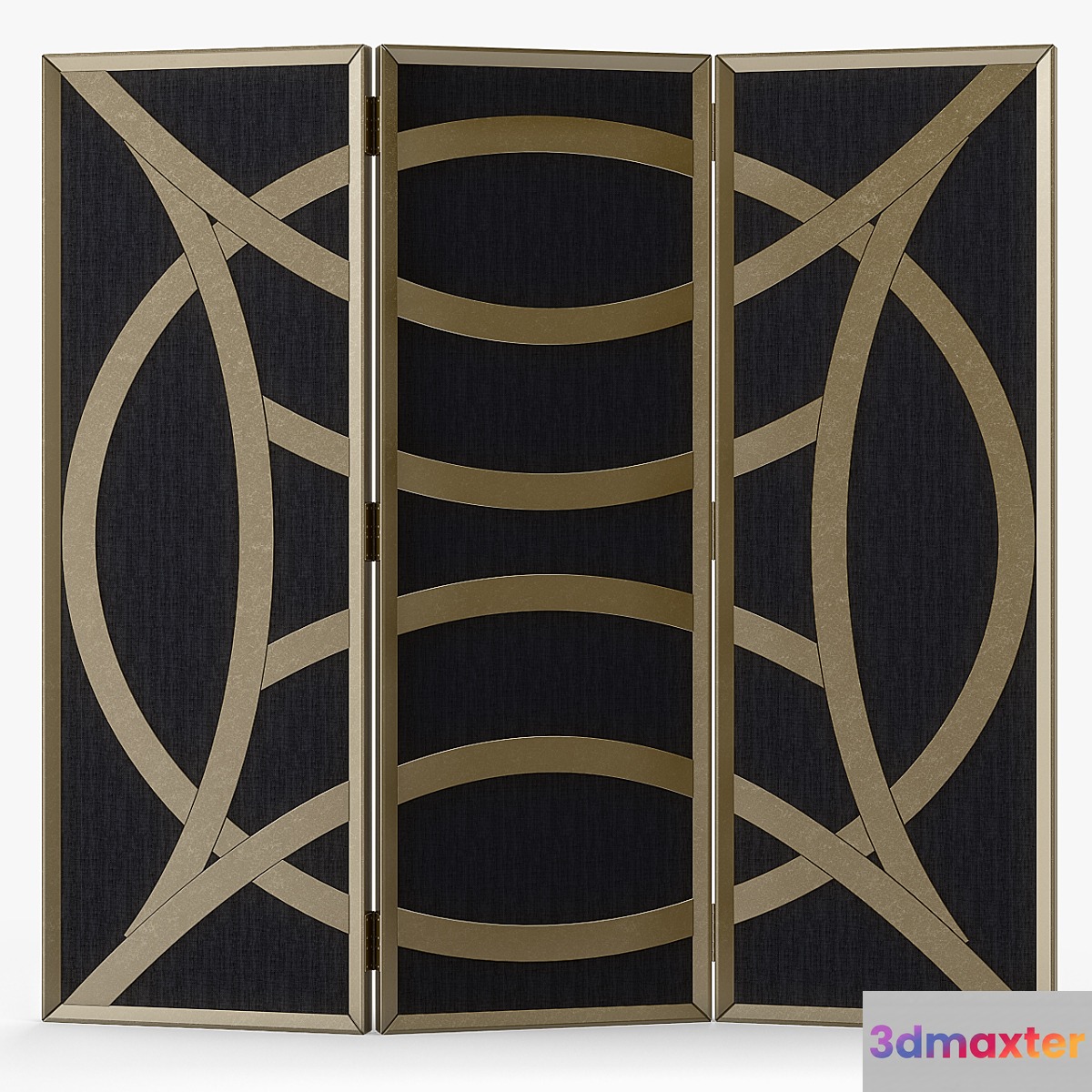 Currey & Company Clara Folding Screen 3D Max