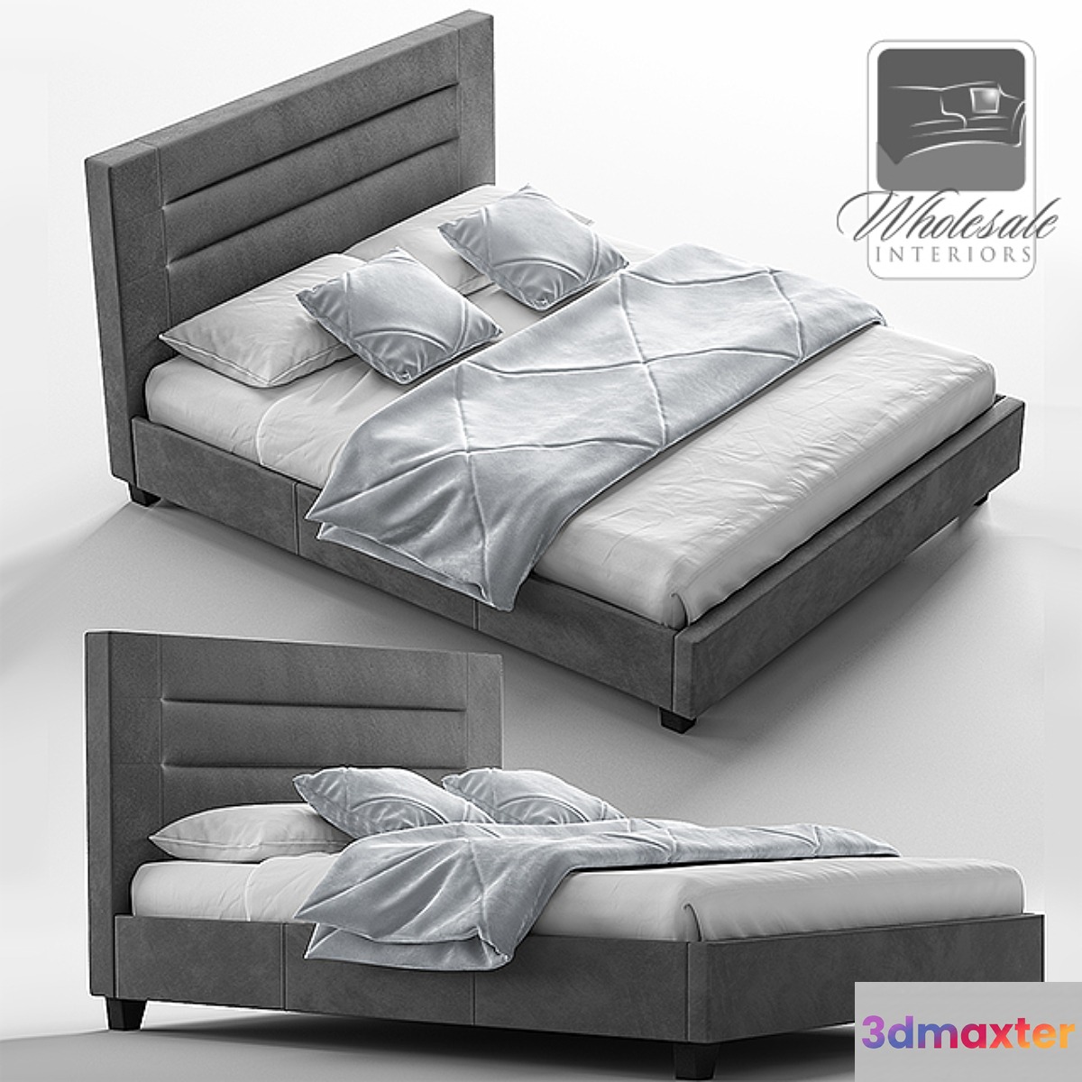 Baxton Studio Hillary Upholstered Platform Bed