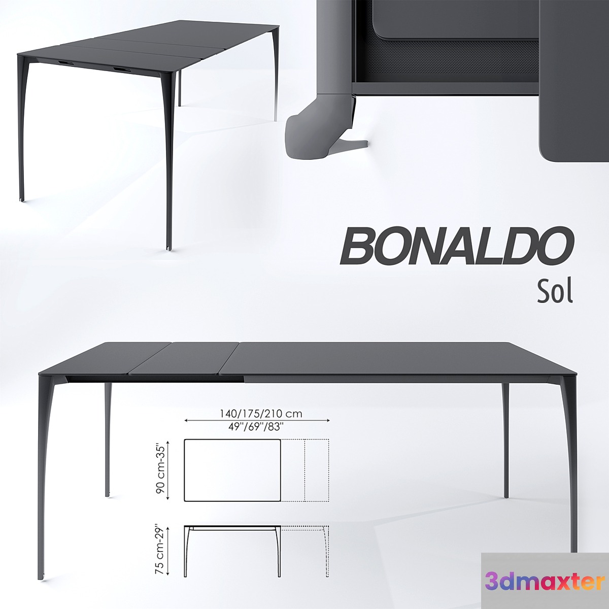 Table Bonaldo Sol 3D Max