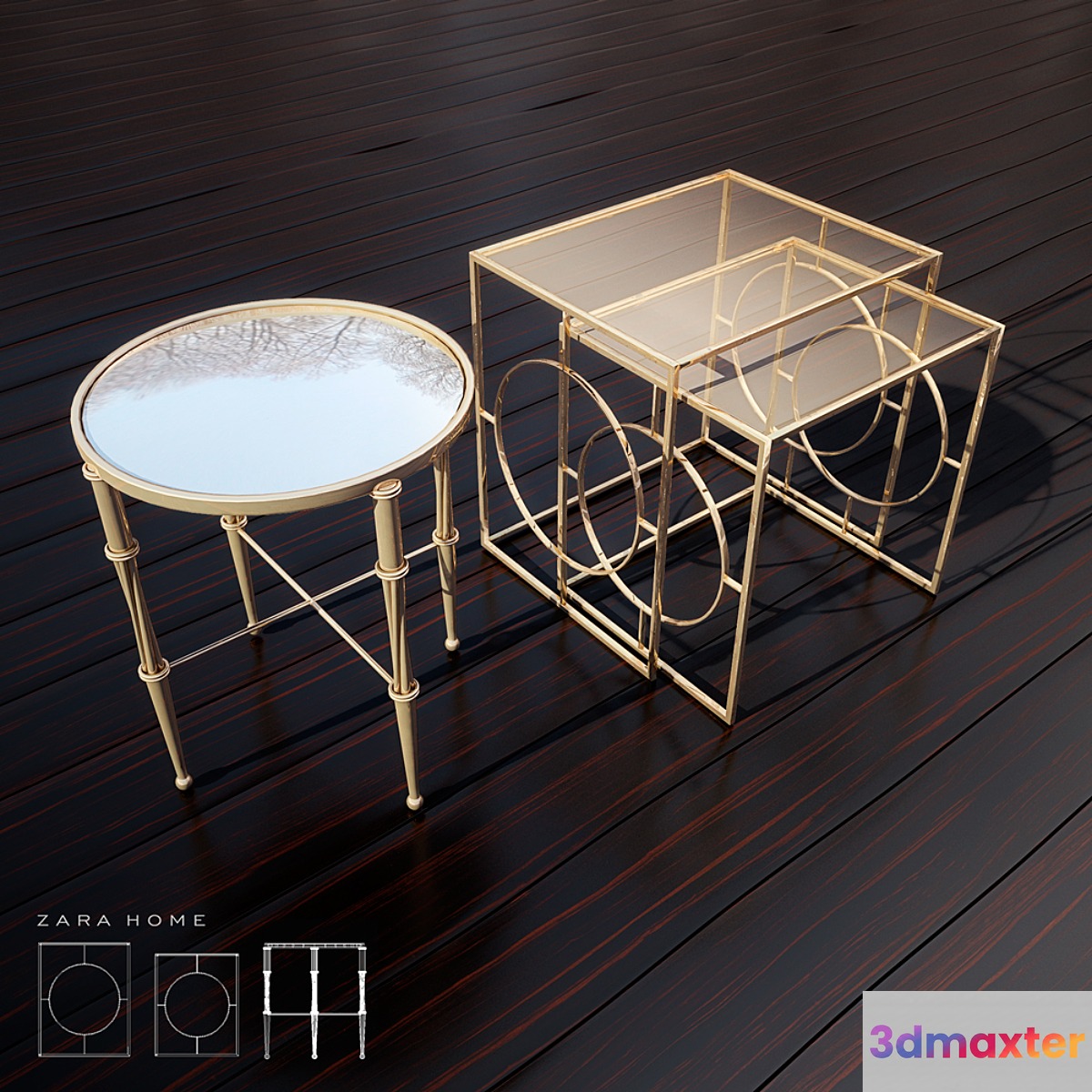 Zara Home Table set 3D Max