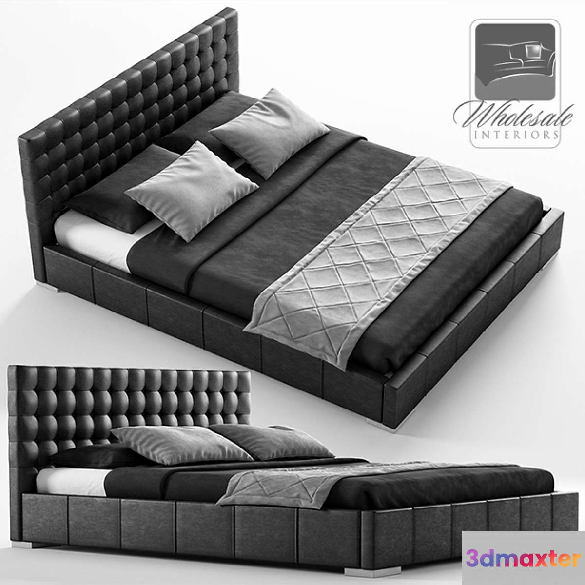 Maddy Upholstered Panel Bed - No.2