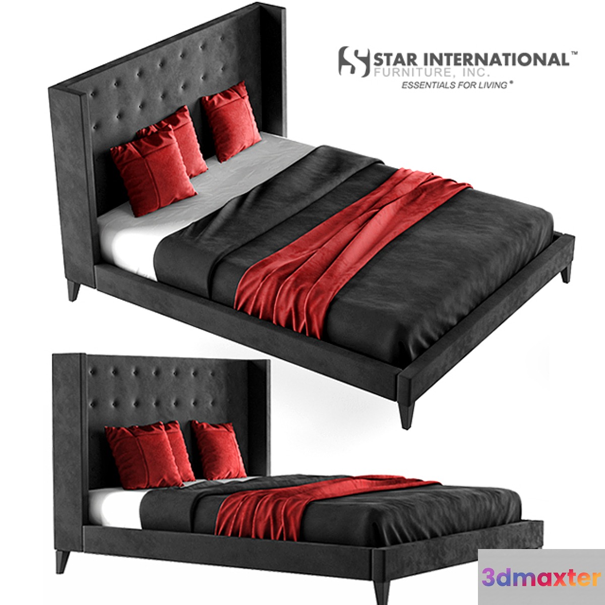 Rialto Wingback Platform Bed