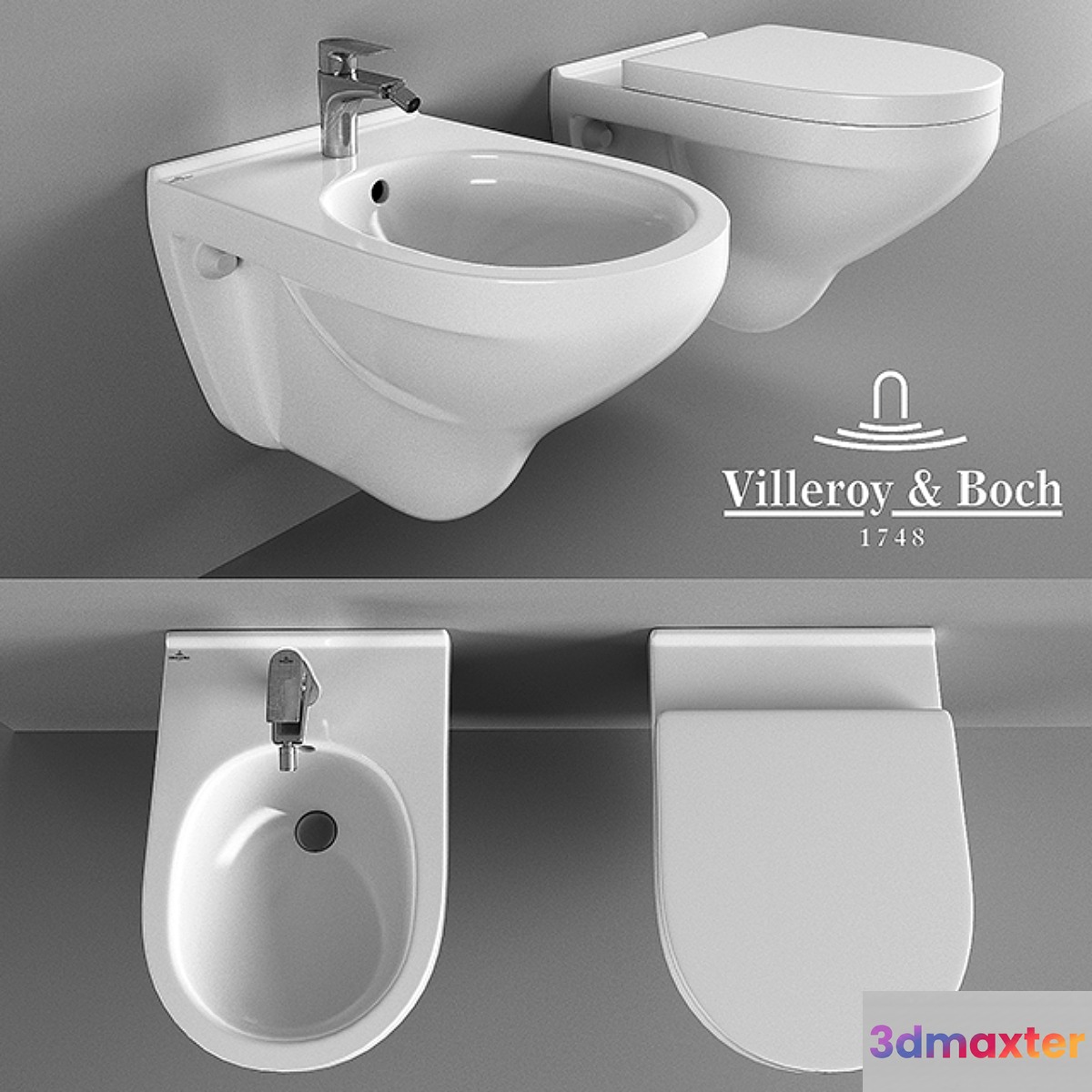 The toilet and bidet Villeroy Boch O'Novo