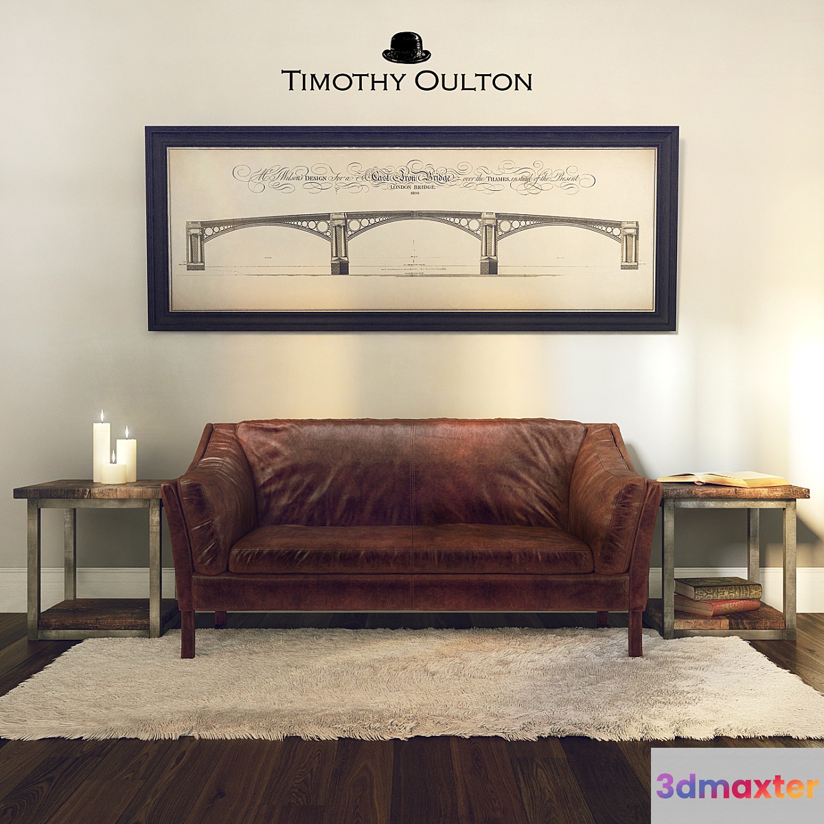 Reggio High Back Sofa Timothy Oulton 3D Max