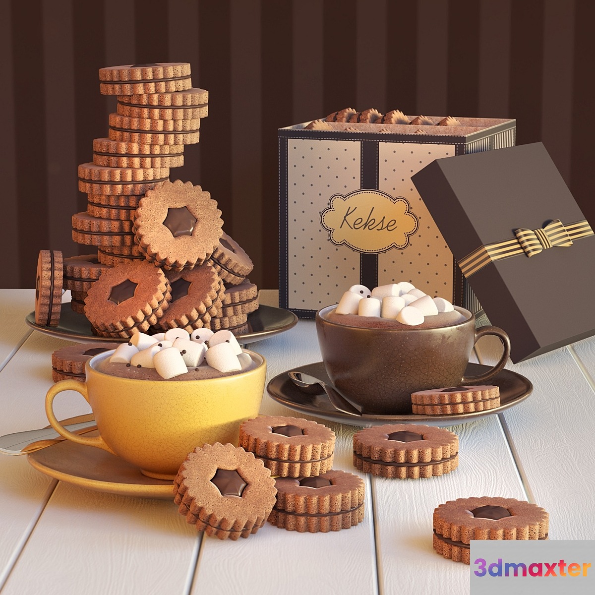 Cocoa and cookies - No.2 3D Max