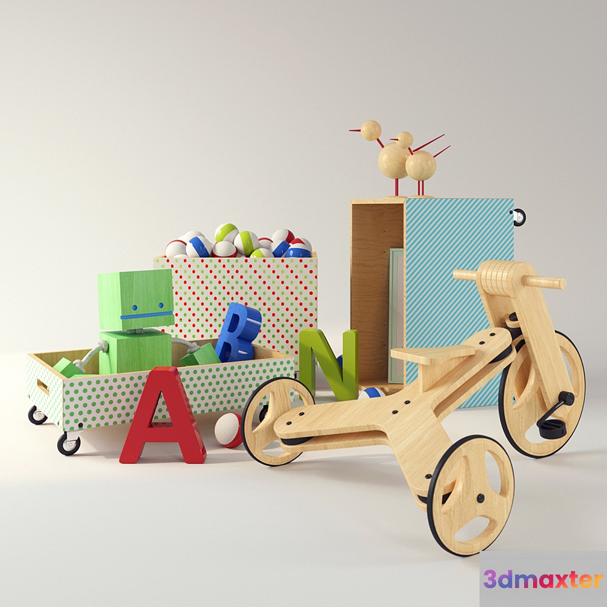 Set of children's toys