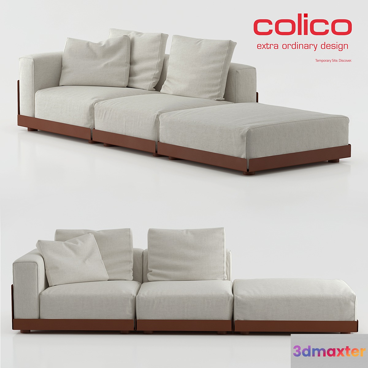 ASAMI | White Sofa 3D Max