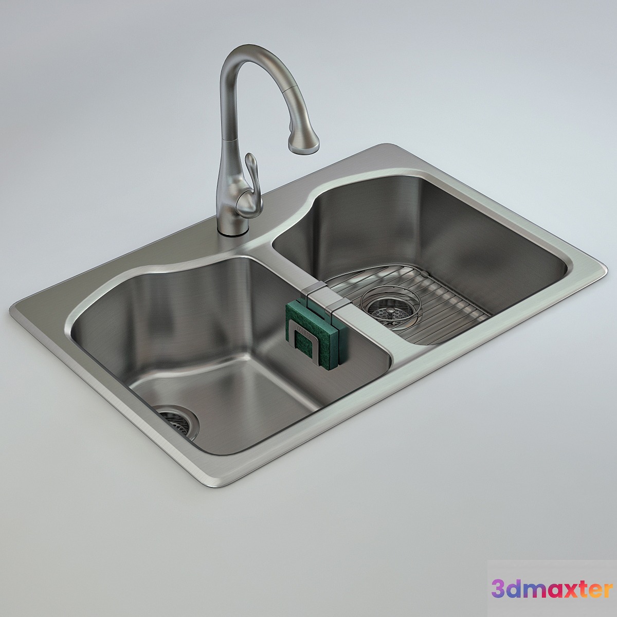 Sink Kohler K-3842-4 mixer Hansgrohe Allegro E Gourmet 3D Max