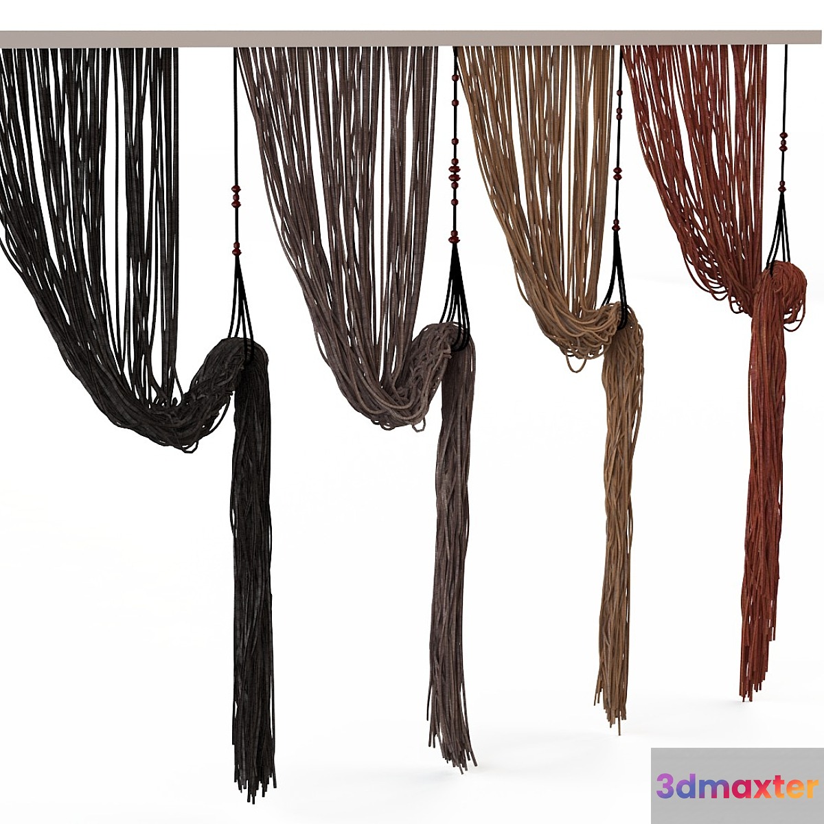 Rope curtains (muslin) 4 3D Max