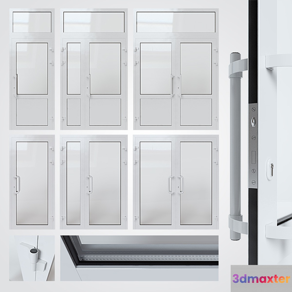 Entrance aluminum door