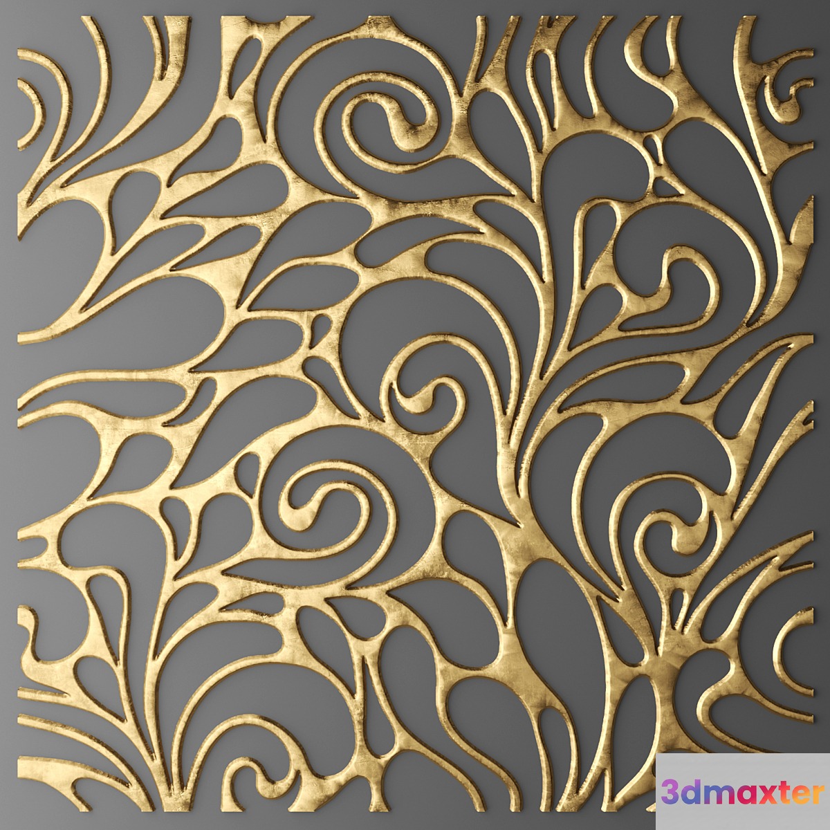 The panel grille.Panel Lattice panel pattern art abstraction decorative interior wall decor gold luxury sheet - No.2