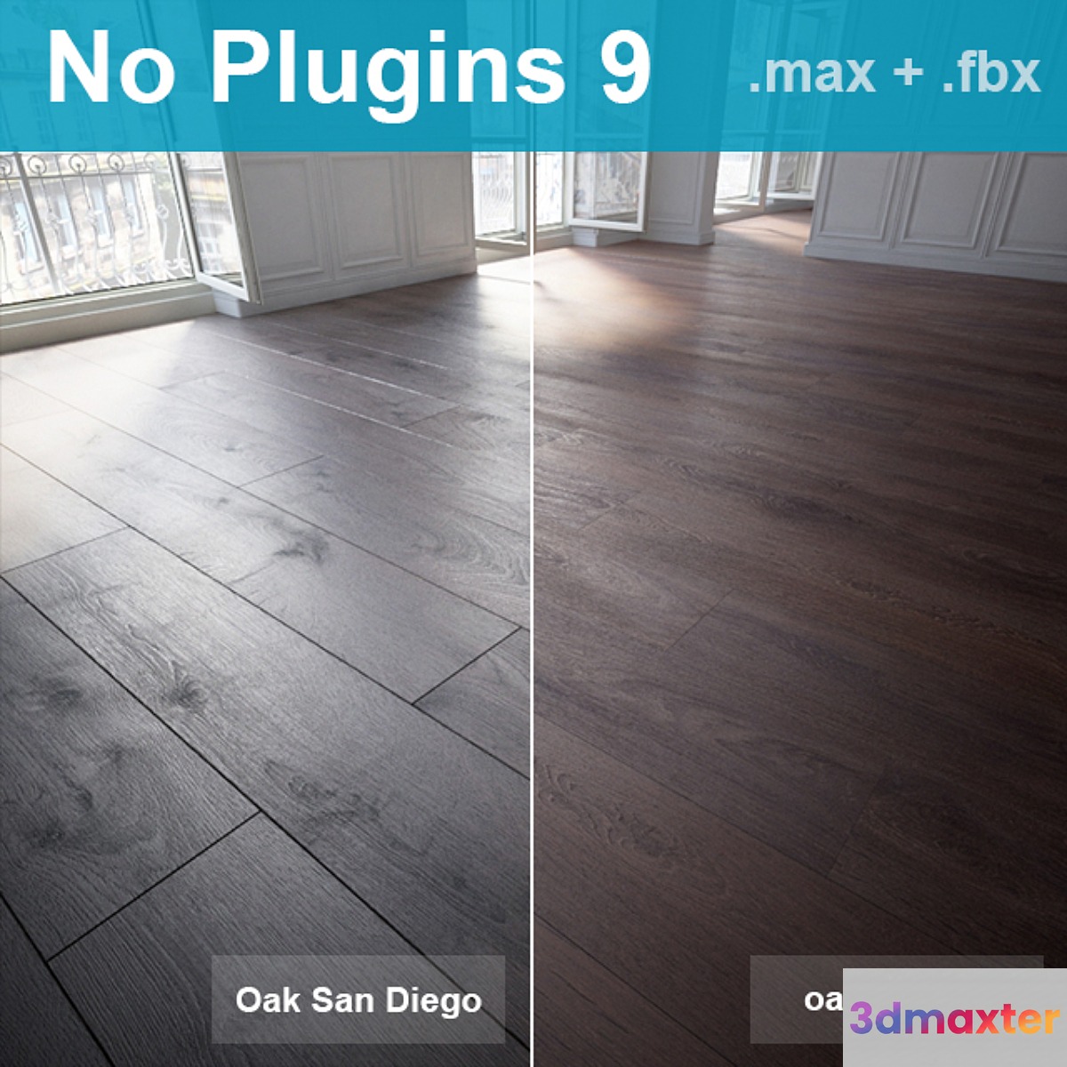 Parquet 9 (2 species without the use of plug-ins) 3D Max