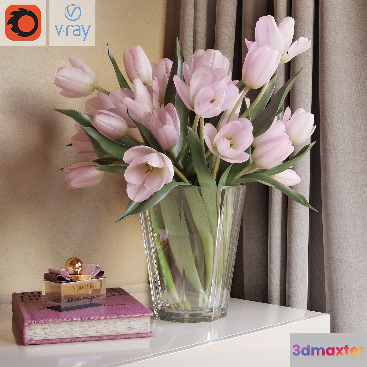 Decorative set with tulips - No.3