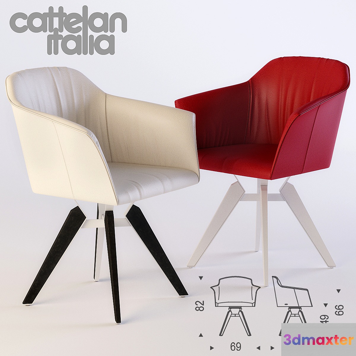 Cattelan Italia Tyler with arms 3D Max