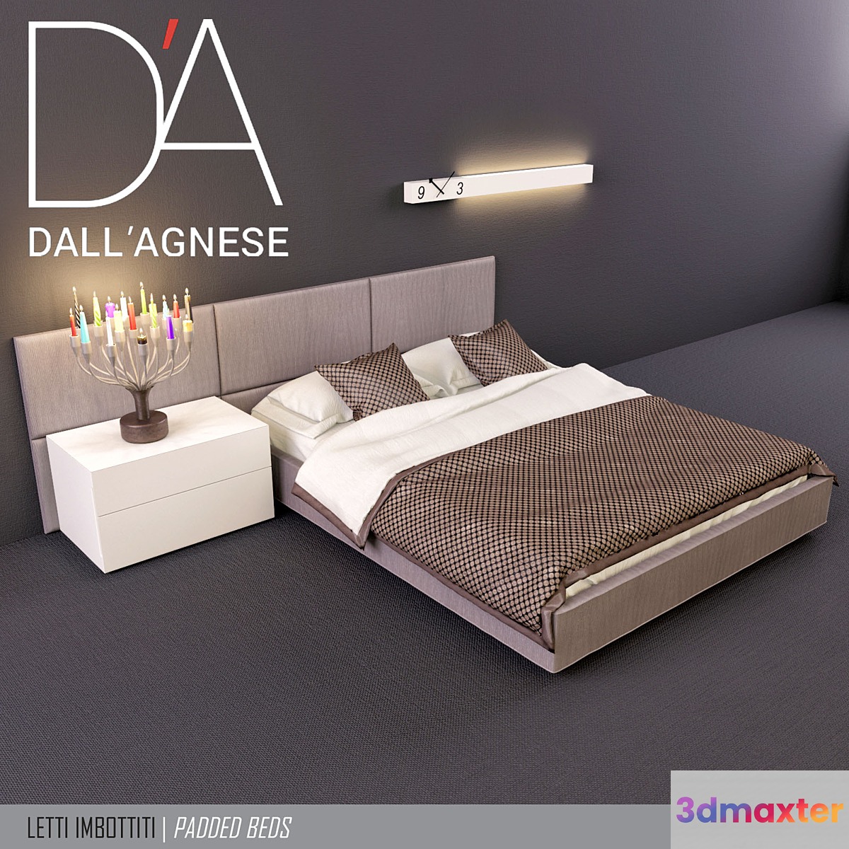 Bed Teenager Dallagnese Square and Sommier