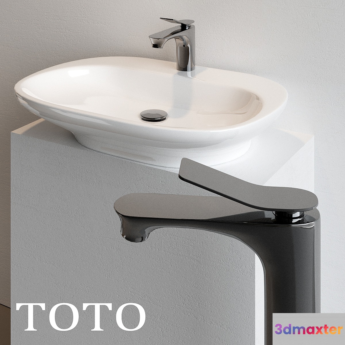 Washbasin TOTO (corona + vray) - No.2