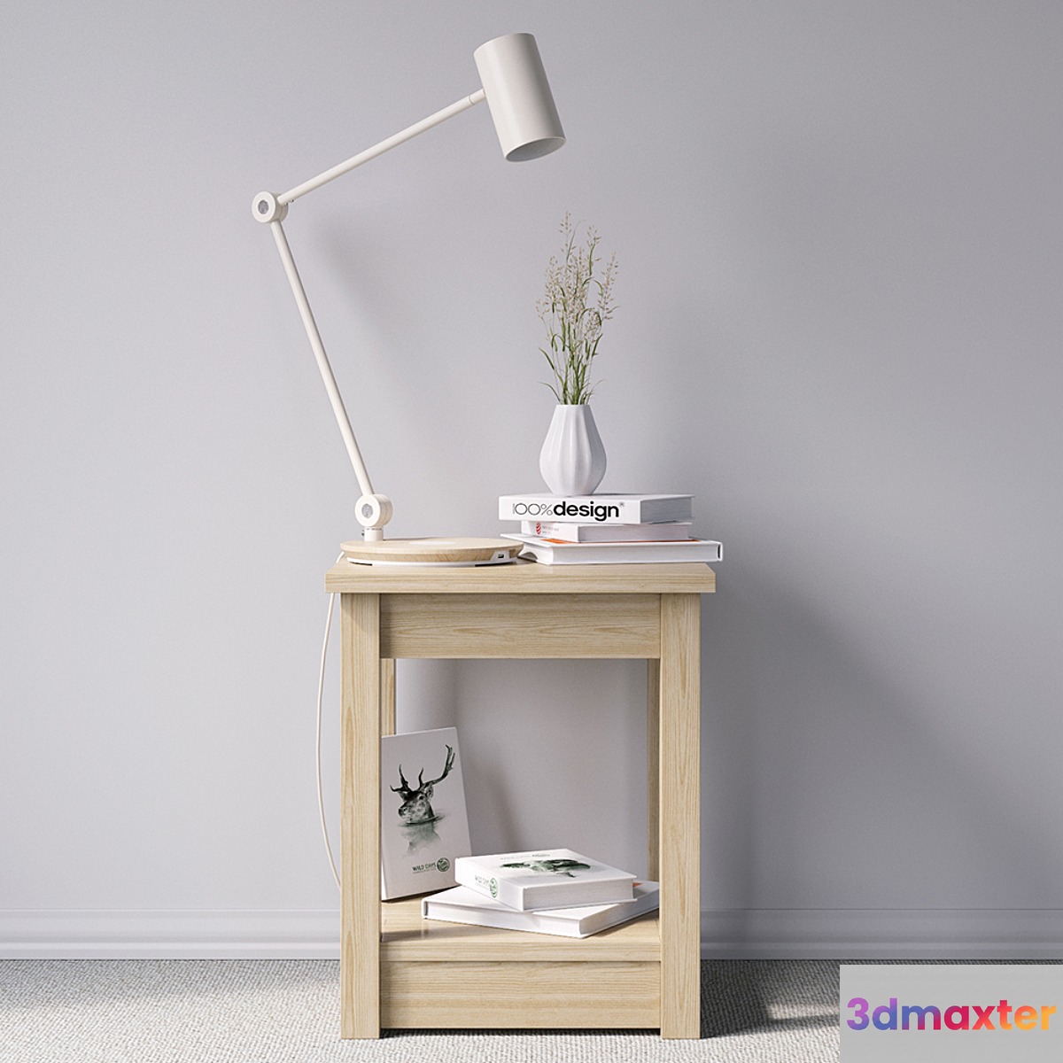 Bedside table with lamp - No.2