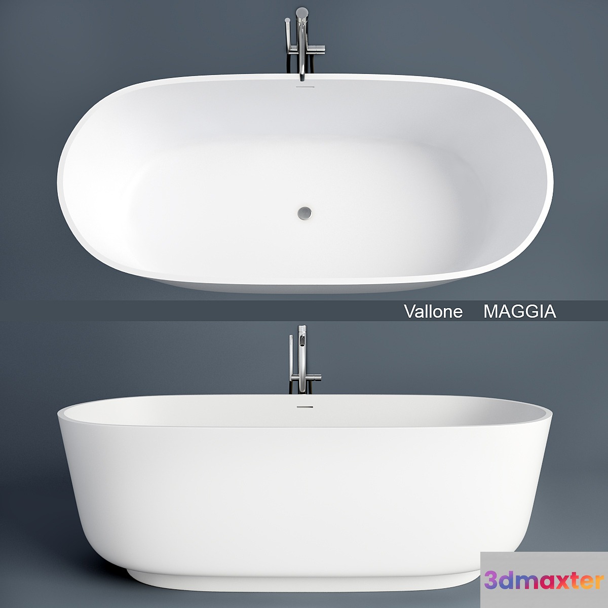 Stone bath Vallone MAGGIA 3D Max