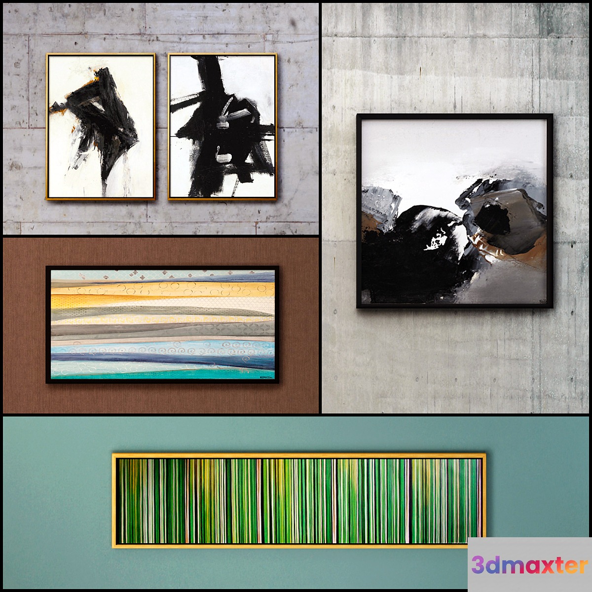 The picture in the frame: a collection of 71. Abstract 3D Max