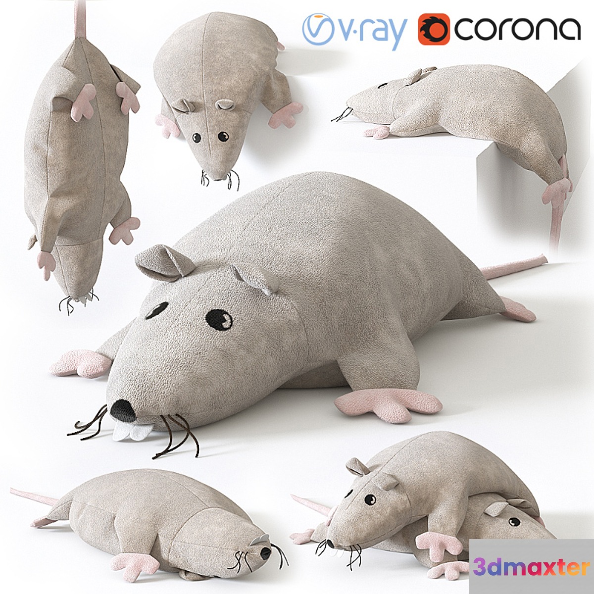 IKEA Soft Toy Rat 3D Max