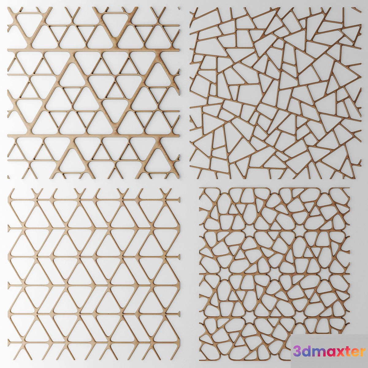 Set. The grille panel. Lattice panel pattern art abstraction decorative interior wall decor - No.4