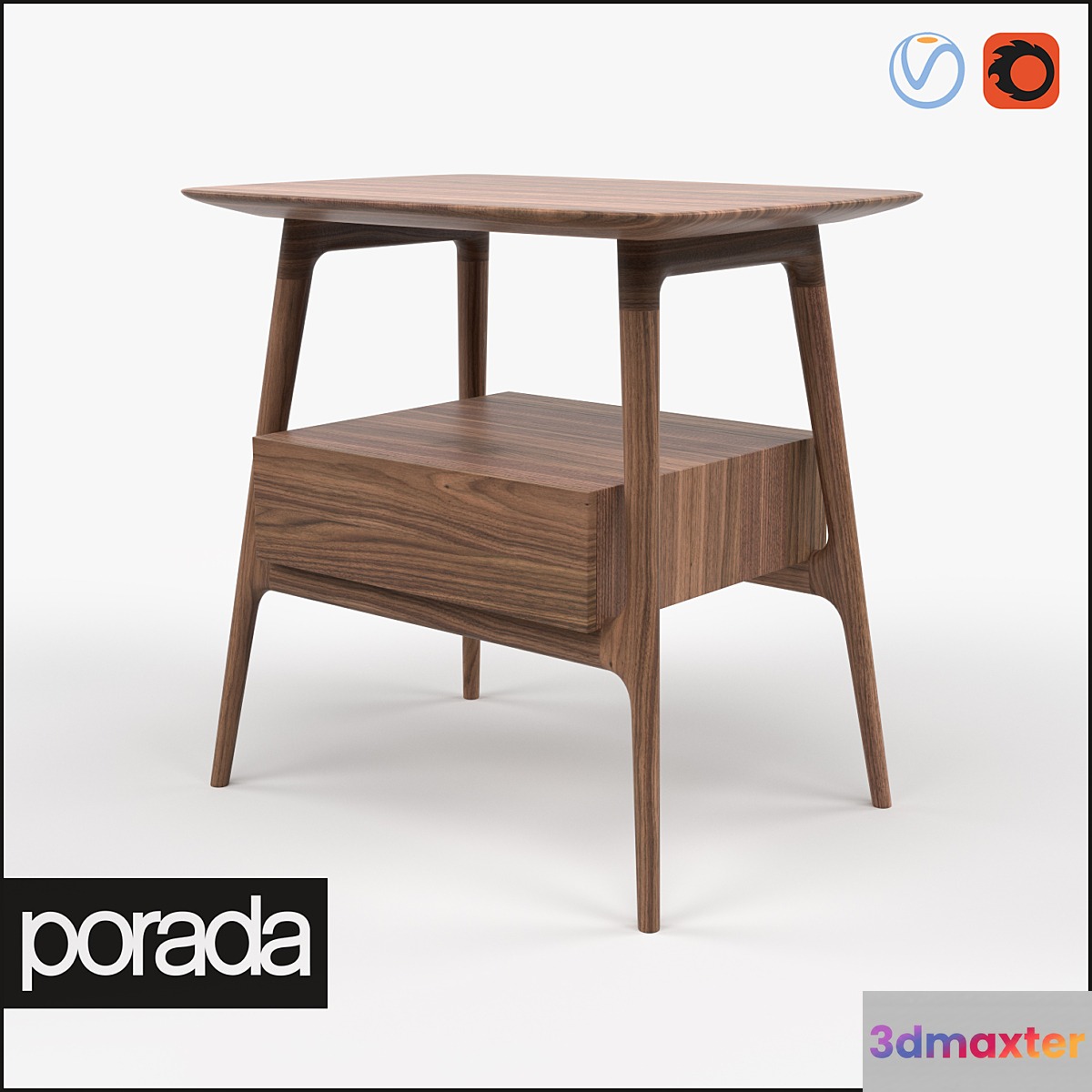 Porada Bilot Bedside Table 3D Max