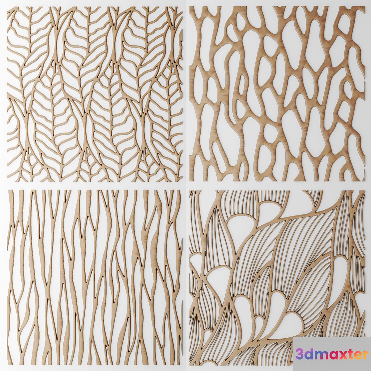 Set. The grille panel. Lattice panel pattern art abstraction decorative interior wall decor - No.5