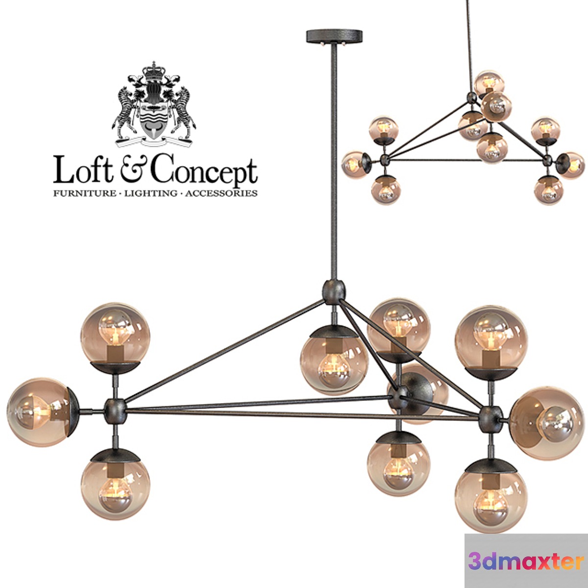 Chandelier Modo Chandelier 10 Globes - No.3