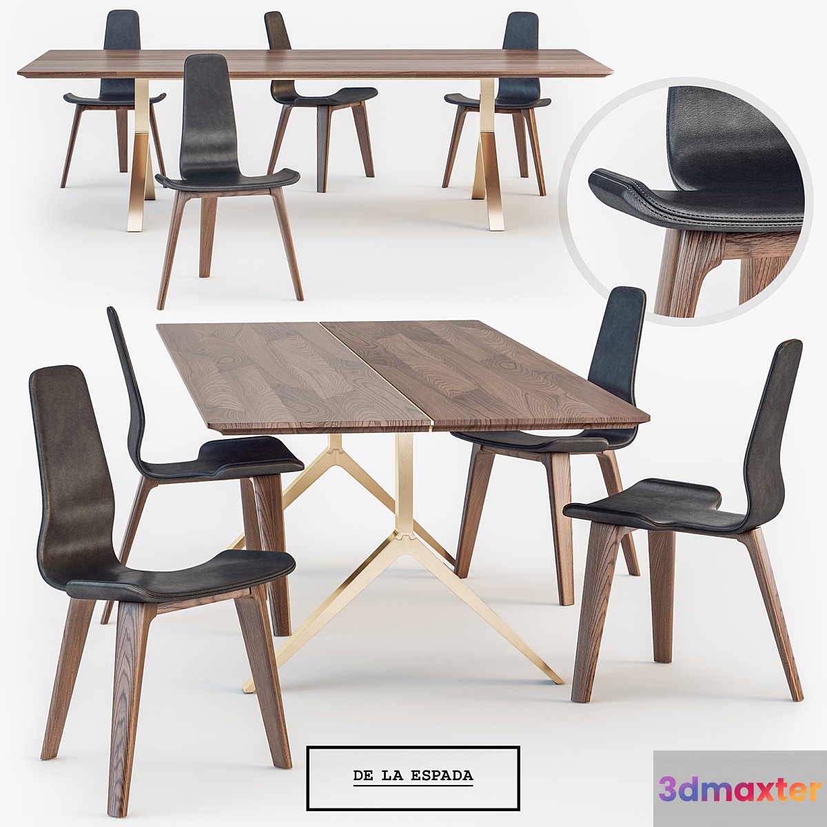 De La Espada Overton dining Table Tapas Chair
