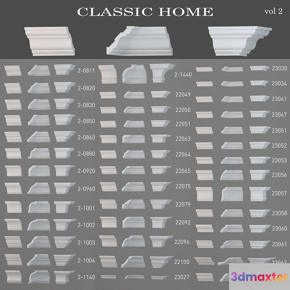 Ceiling cornices Classic Home (vol2)