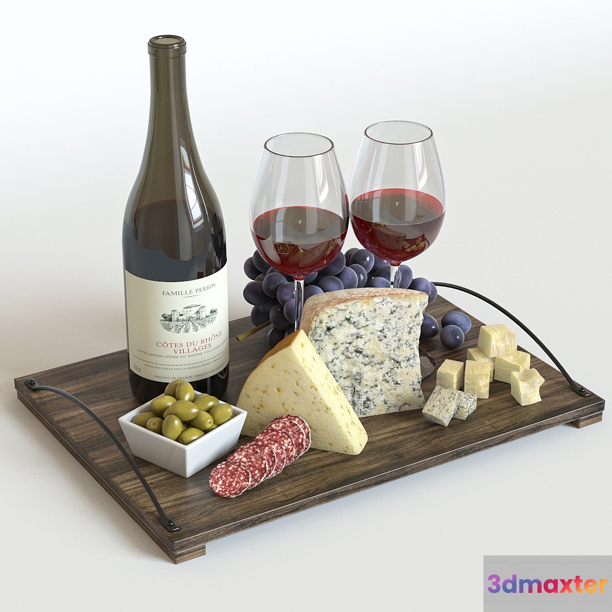 Red Wine & Grapes set