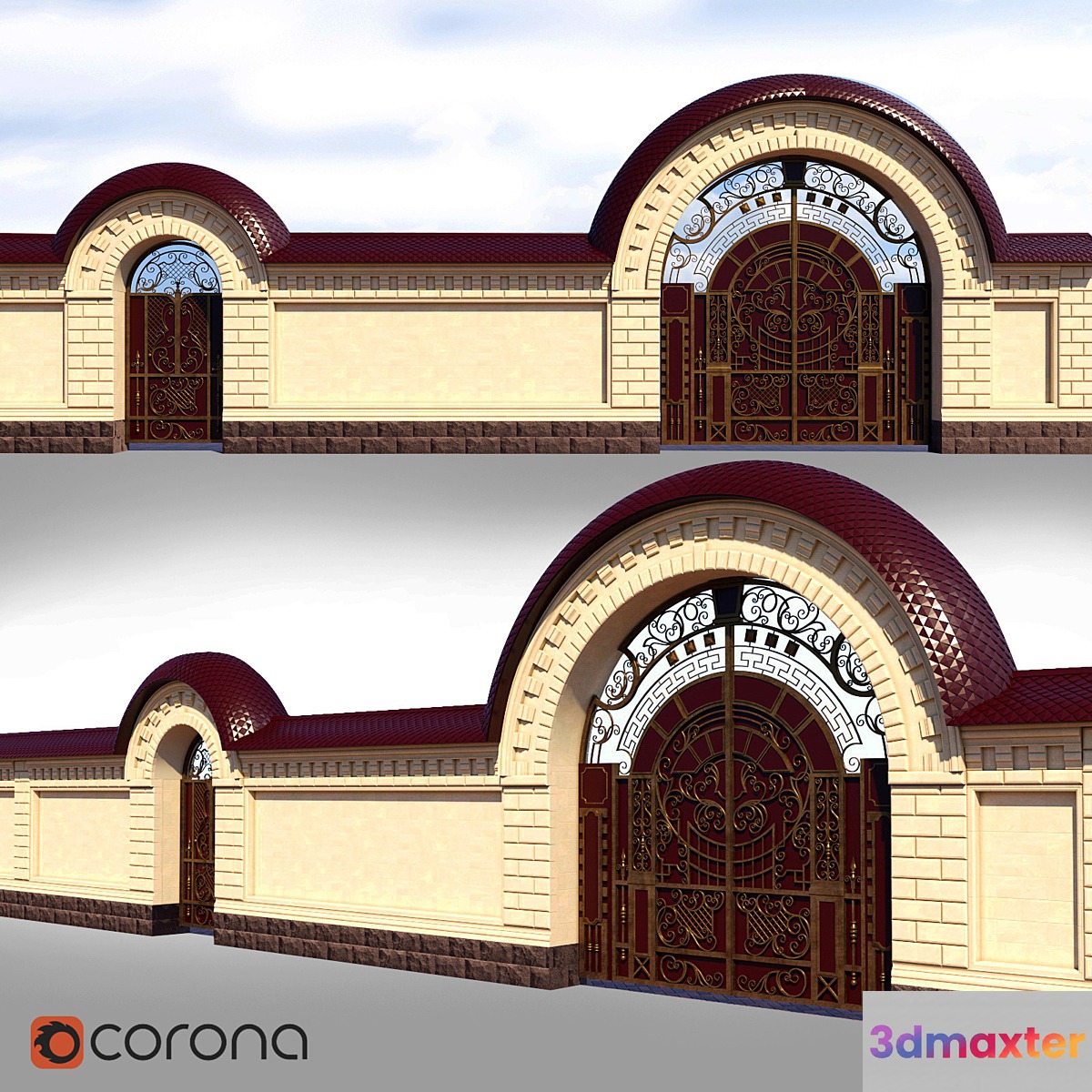 Forged gates 3D Max