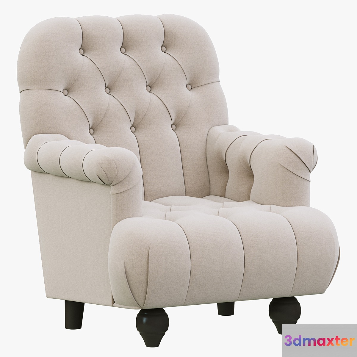 Restoration Hardware 1860 Napoleonic Tufted Upholstered Chair