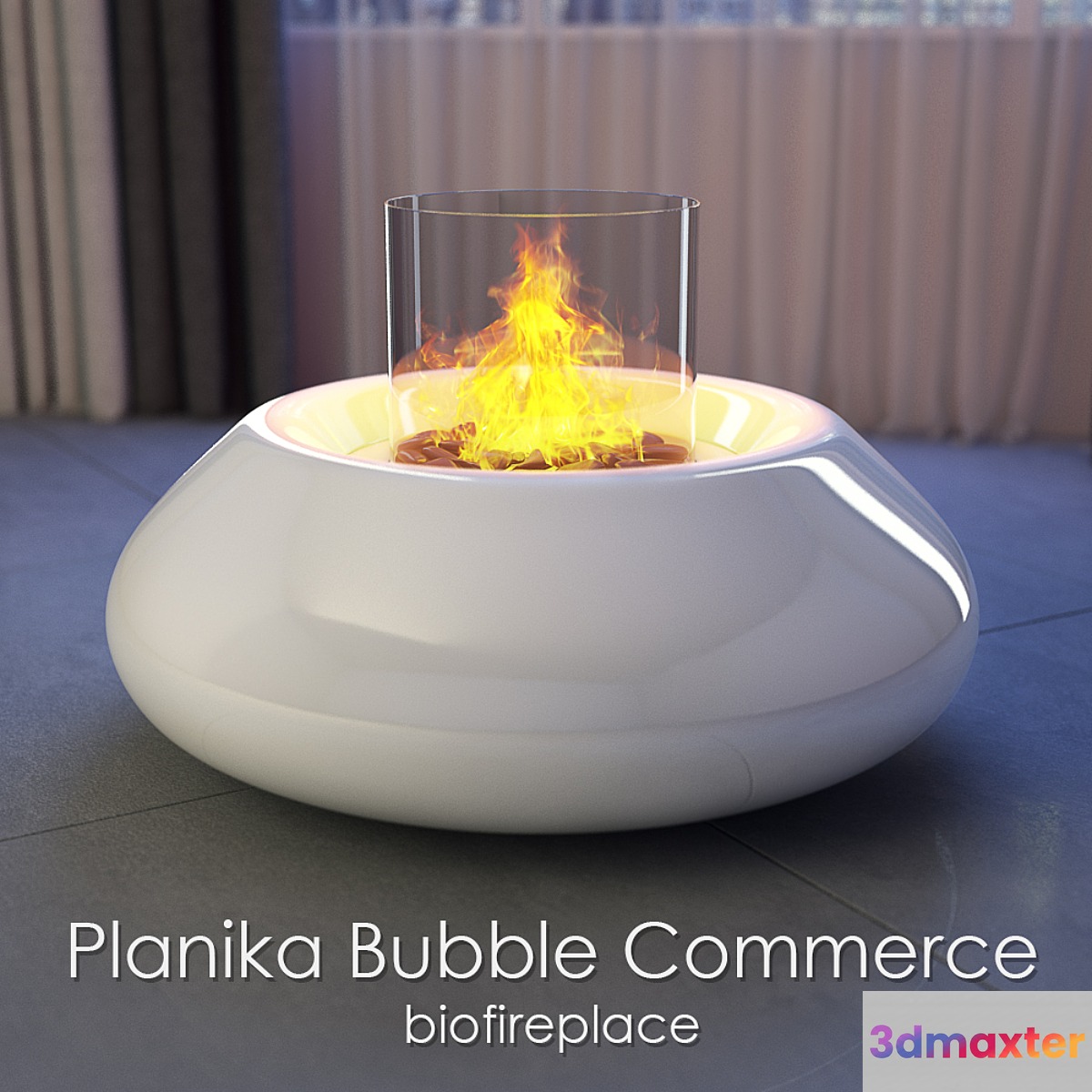 Biofireplace Planika Bubble Commerce 3D Max