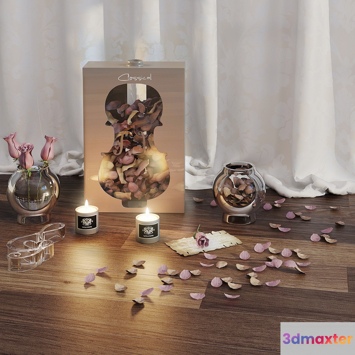 Decorative set of roses