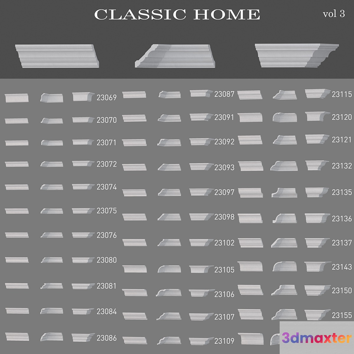 Ceiling cornices Classic Home (vol3)