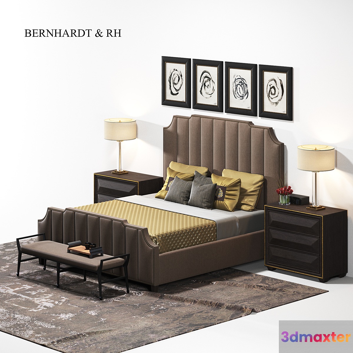 bernhardt & restoration hardware | bed set