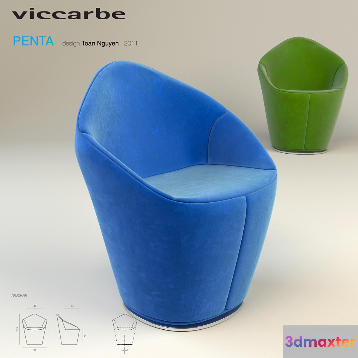 Viccarbe Penta Armchair by Toan Nguyen
