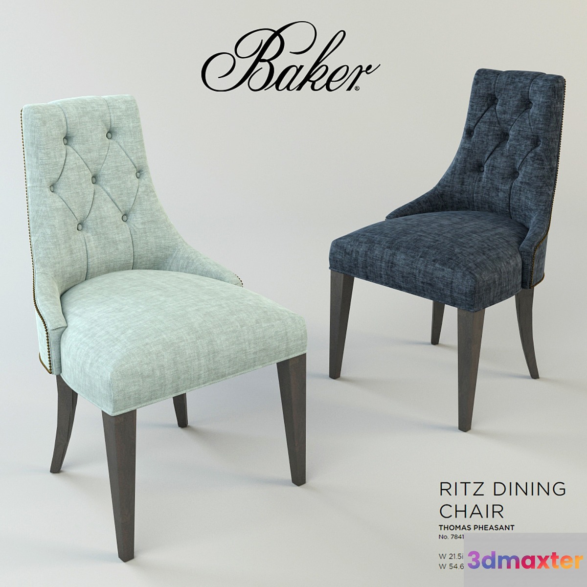Baker Ritz Dinning Chair Armchair by Thomas Pheasant