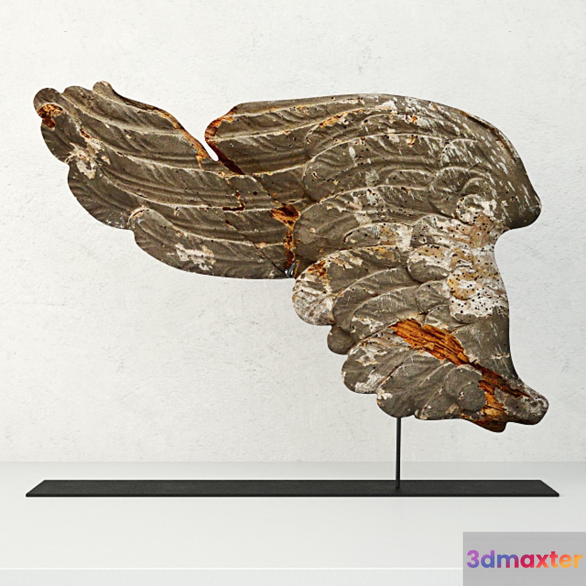 17th Century Italian Carved Wood Wing