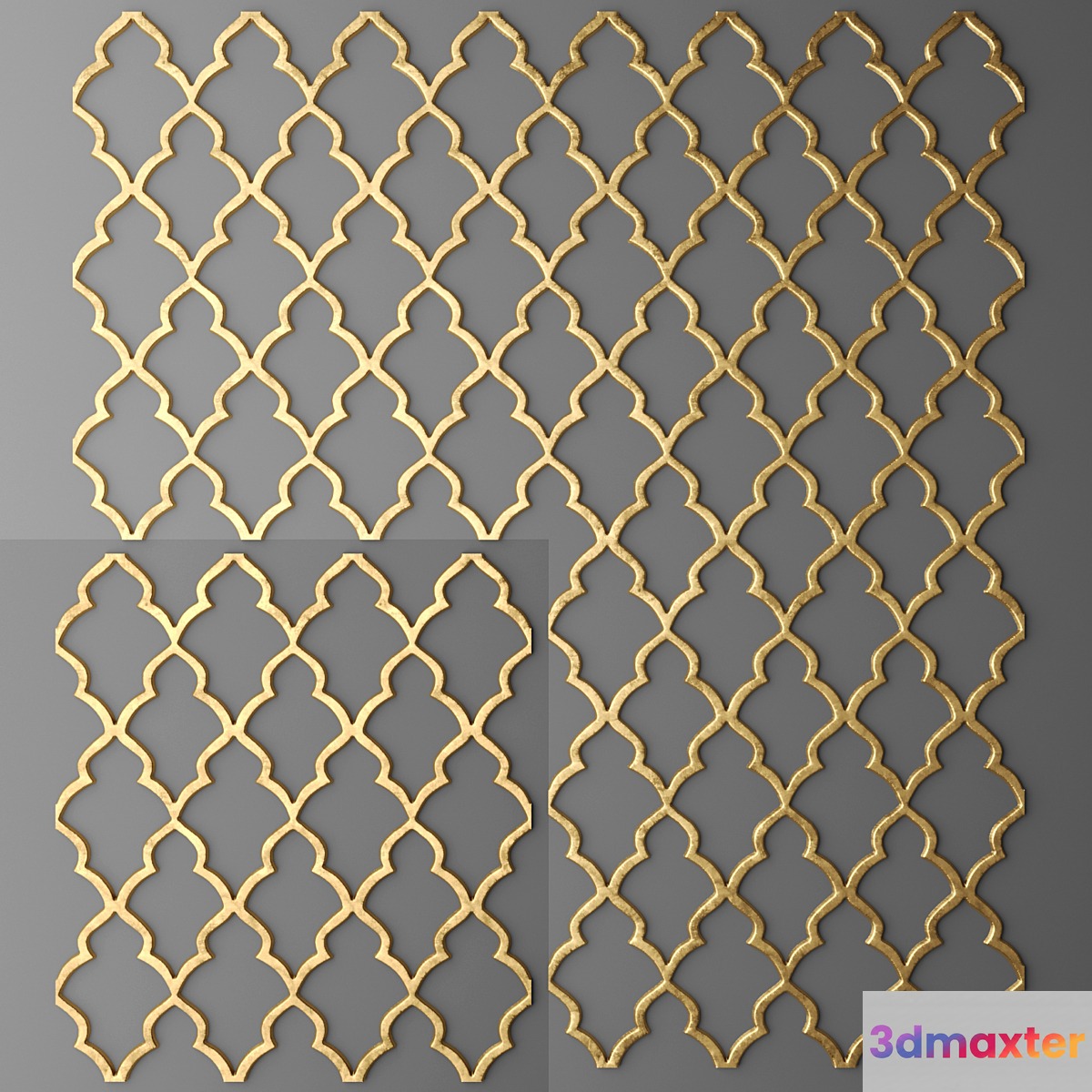 Lattice panel luxury wall decor golden
