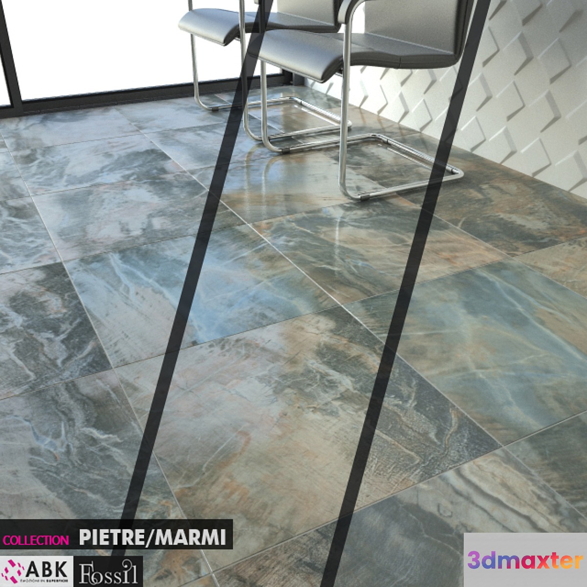 ABK COLLECTION PIETRE MARMI FOSSIL BLUE - No.2
