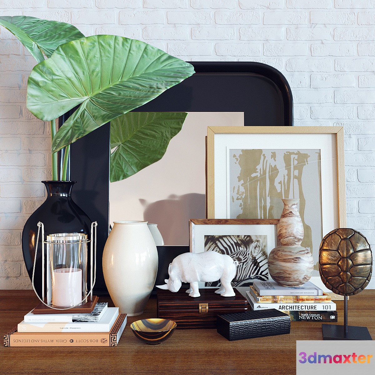 Decoration set Alocasia calidora - No.2
