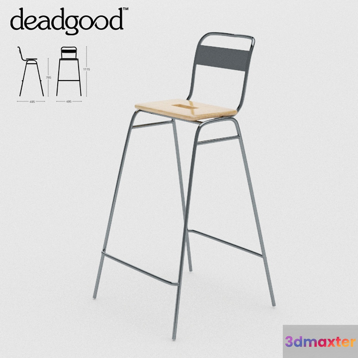 Deadgood _ Working Girl Cross Stool 3D Max