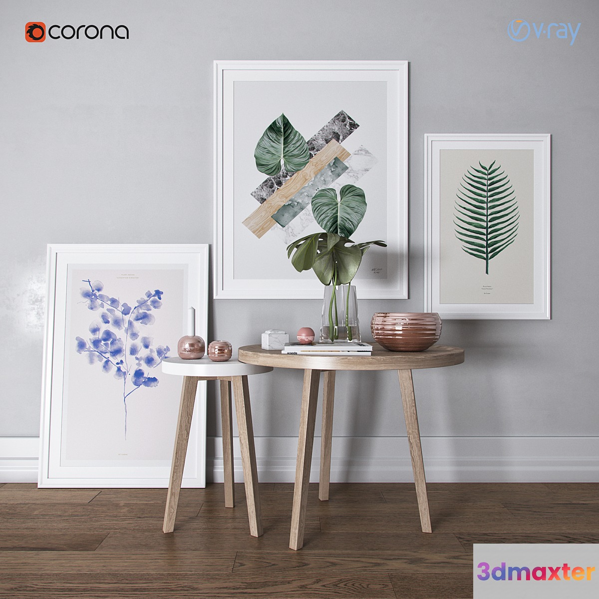Decor Set White&Green - No.3