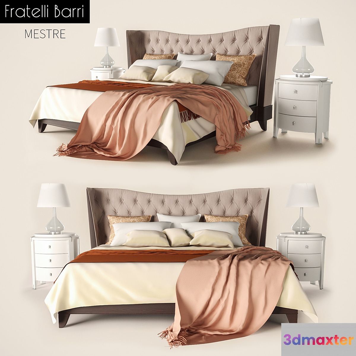 Bed with bedside tables Fratelli Barri Mestre - No.2