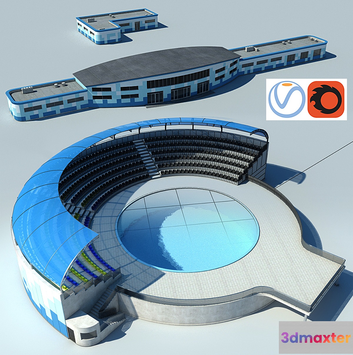 Dolphinarium_and_Buildings _ Delfinariy_i_stroeniya 3D Max
